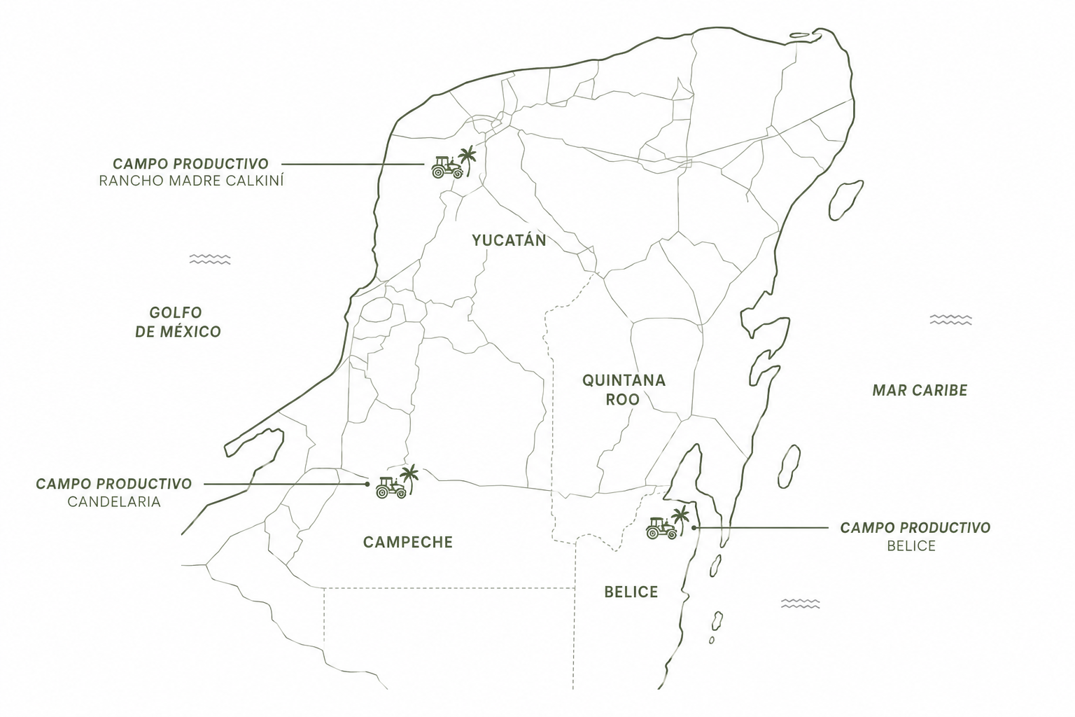 Mapa de ubicación – Puerto Morelos, Quintana Roo
